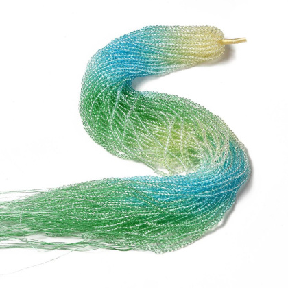 Faceted glass beads 3 mm strand