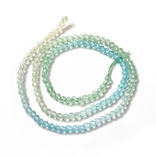 Faceted glass beads 3 mm strand