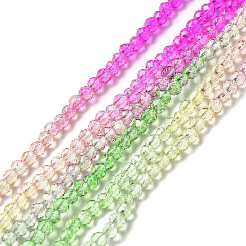 Faceted glass beads 3 mm strand Faceted glass beads 3 mm strand
