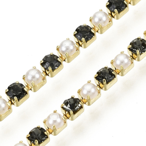Chain strap with crystals 2mm 30 cm Black Diamond GP8 Chain strap with crystals 2mm 30 cm Black Diamond GP8