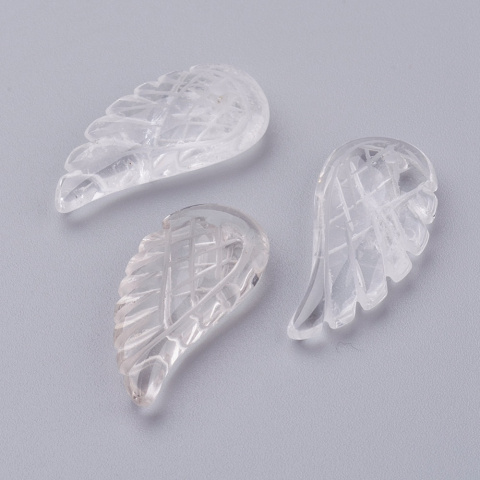 Mountain crystal wing with hole 24x12 mm 1 pc Mountain crystal wing with hole 24x12 mm 1 pc