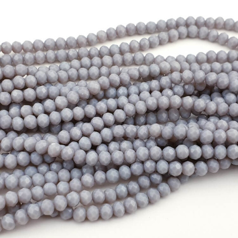 Glass beads 4x3 mm strand Opaque Dark Grey Glass beads 4x3 mm strand Opaque Dark Grey