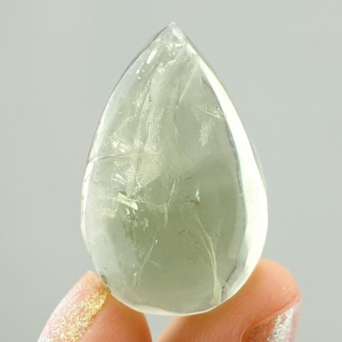Prasiolite cabochon 27x18 mm no 49 Prasiolite cabochon 27x18 mm no 49
