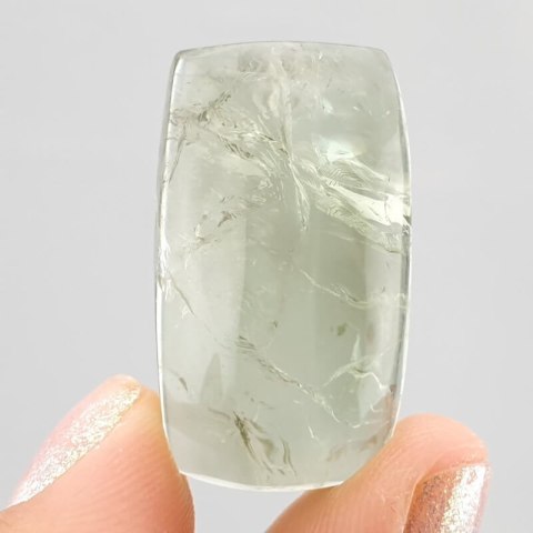 Prasiolite cabochon 28x16 mm no 66 Prasiolite cabochon 28x16 mm no 66