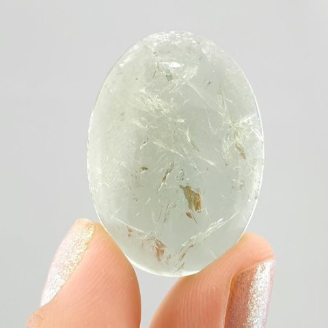 Prazjolit kaboszon 30x22 mm nr 31 Prazjolit kaboszon 30x22 mm nr 31