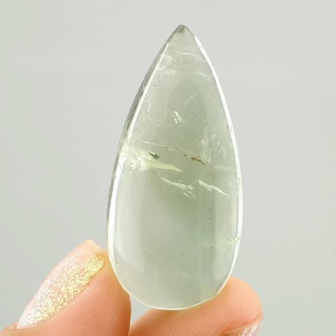 Prasiolite cabochon 31x15 mm no. 52 Prasiolite cabochon 31x15 mm no. 52