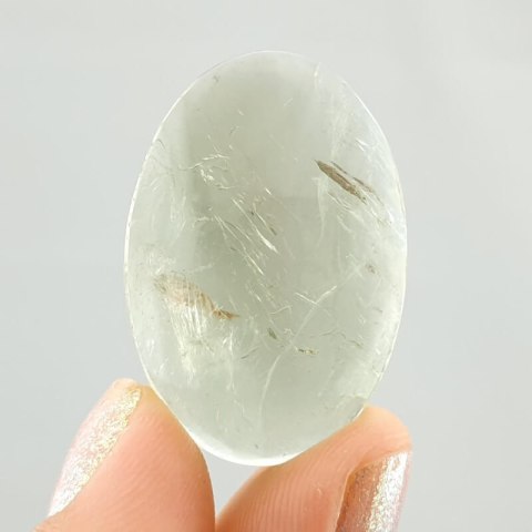Prasiolite cabochon 31x21 mm no 35 Prasiolite cabochon 31x21 mm no 35