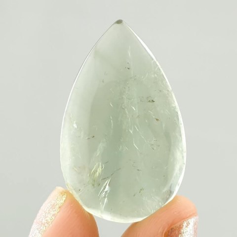 Prasiolite cabochon 32x21 mm no 26 Prasiolite cabochon 32x21 mm no 26