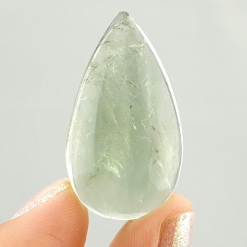 Prasiolite cabochon 33x19 mm no 70 Prasiolite cabochon 33x19 mm no 70