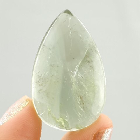 Prasiolite cabochon 33x21 mm no. 54 Prasiolite cabochon 33x21 mm no. 54