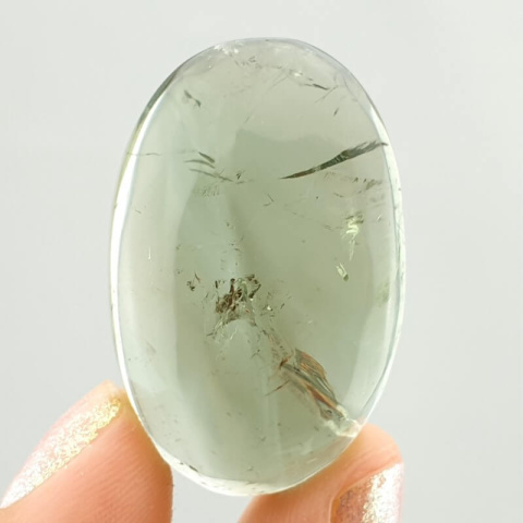 Prasiolite cabochon 34x22 mm no 55 Prasiolite cabochon 34x22 mm no 55