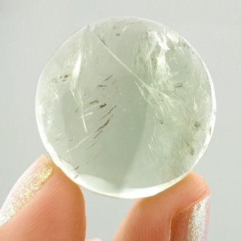 Prasiolite cabochon fi 26 mm no 38 Prasiolite cabochon fi 26 mm no 38