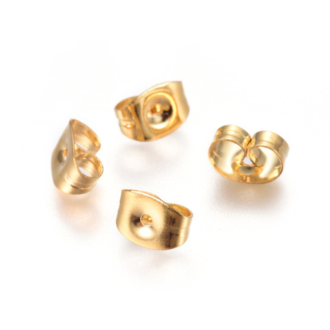 Pins surgical steel 6 mm 4 pcs gold plated Pins surgical steel 6 mm 4 pcs gold plated
