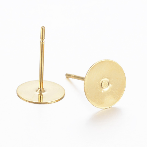 Pins surgical steel 6 mm 4 pcs gold plated Pins surgical steel 6 mm 4 pcs gold plated