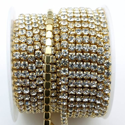 Chain ribbon with crystals 3mm 30 cm Crystal G1 Chain ribbon with crystals 3mm 30 cm Crystal G1