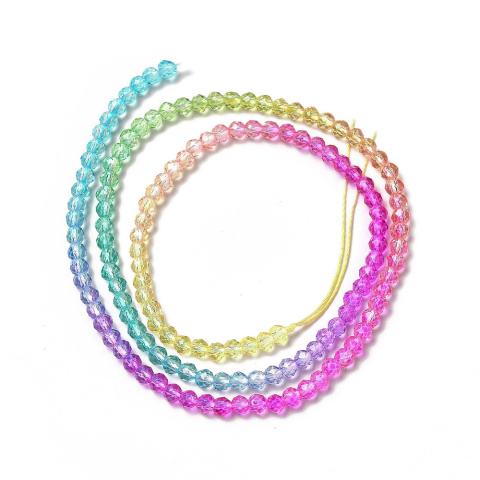 Faceted glass beads 3 mm strand Faceted glass beads 3 mm strand