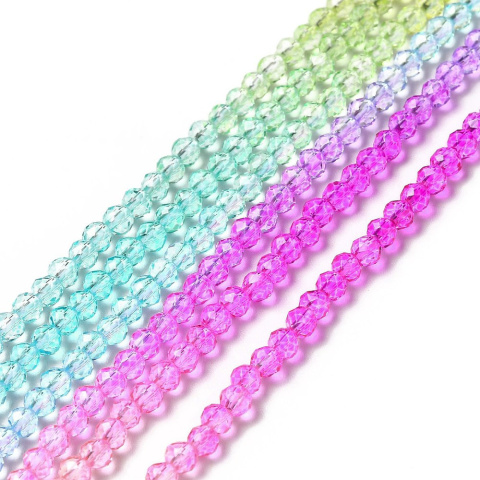 Faceted glass beads 3 mm strand Faceted glass beads 3 mm strand