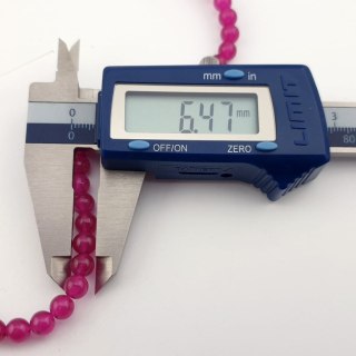 Jade fuchsia ball 6 mm cord