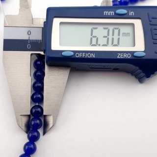 Jade royal blue ball 6 mm 20 pcs