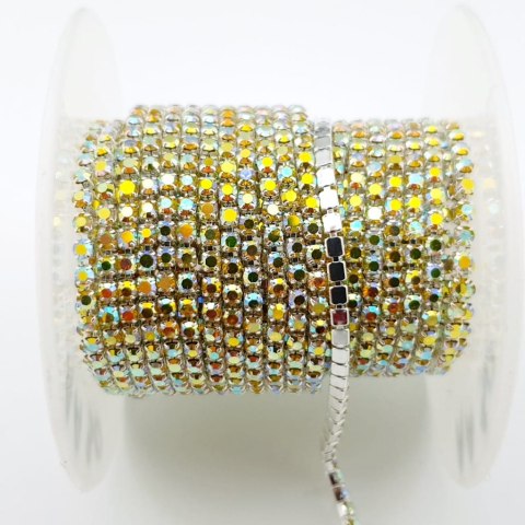 Chain of ribbon with crystals 2mm 30 cm Citrine AB AA30 Chain of ribbon with crystals 2mm 30 cm Citrine AB AA30