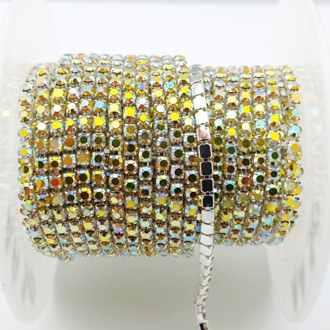 Chain of ribbon with crystals 2mm 30 cm Citrine AB AA30 Chain of ribbon with crystals 2mm 30 cm Citrine AB AA30