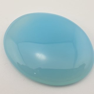 Blue onyx cabochon 3.7x3.0 cm No. 61