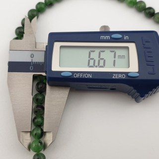 Zoisite with ruby ball 6 mm string