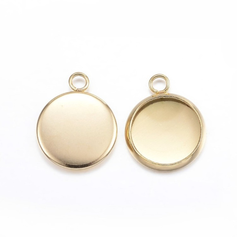 Cabochon setting 8 mm pendant 1 pcs gold colour Cabochon setting 8 mm pendant 1 pcs gold colour