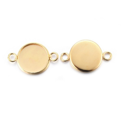 Cabochon base fi 12 mm connector 1 pcs gold colour Cabochon base fi 12 mm connector 1 pcs gold colour