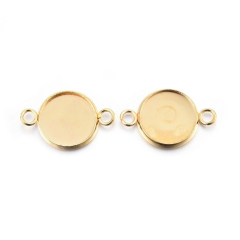 Cabochon base fi 12 mm connector 1 pcs gold colour Cabochon base fi 12 mm connector 1 pcs gold colour