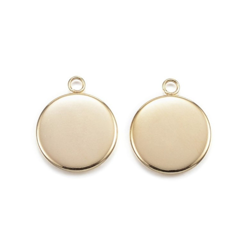 Cabochon setting fi 12 mm pendant 1 pcs gold colour Cabochon setting fi 12 mm pendant 1 pcs gold colour
