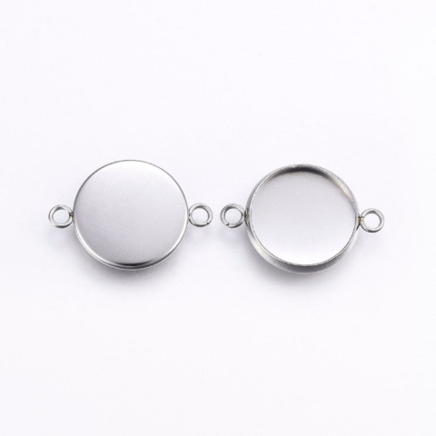 Cabochon base fi 12 mm connector 1 pc. Cabochon base fi 12 mm connector 1 pc.