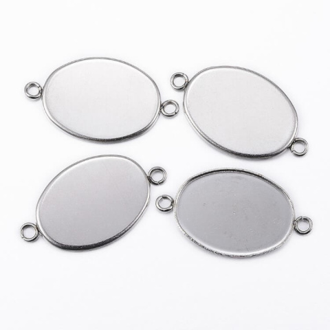 Cabochon base 18x13 mm connector 1 pc. Cabochon base 18x13 mm connector 1 pc.