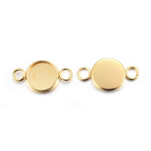 Cabochon setting 8 mm connector 1 pcs gold colour Cabochon setting 8 mm connector 1 pcs gold colour