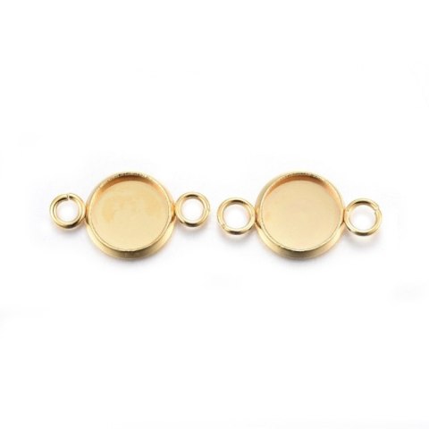 Cabochon setting 8 mm connector 1 pcs gold colour Cabochon setting 8 mm connector 1 pcs gold colour