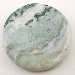 Saturn chalcedony cabochon fi 32 mm no. 17
