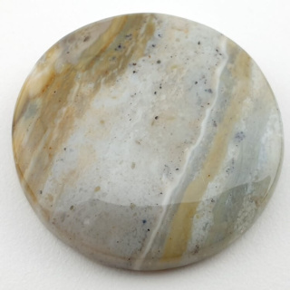 Saturn chalcedony cabochon fi 32 mm no. 2