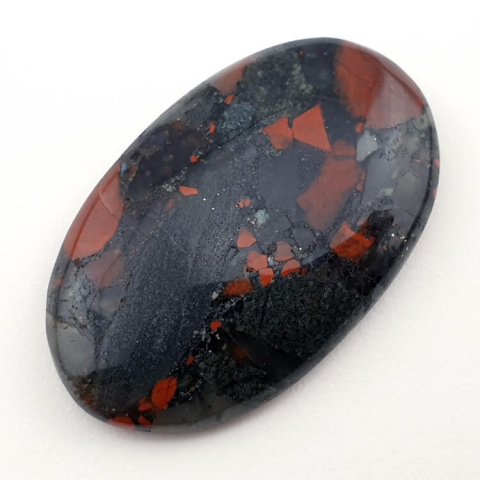 African bloodstone cabochon 38x23 mm no. 15 African bloodstone cabochon 38x23 mm no. 15