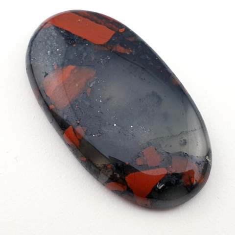 African bloodstone cabochon 41x22 mm no 3 African bloodstone cabochon 41x22 mm no 3
