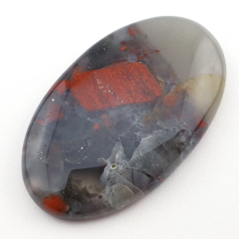 African bloodstone cabochon 44x26 mm no. 4 African bloodstone cabochon 44x26 mm no. 4