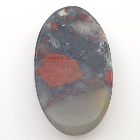 African bloodstone cabochon 44x26 mm no. 4 African bloodstone cabochon 44x26 mm no. 4