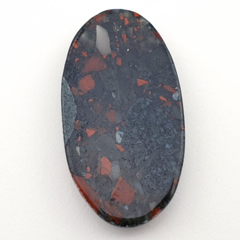 African bloodstone cabochon 45x24 mm no. 2 African bloodstone cabochon 45x24 mm no. 2
