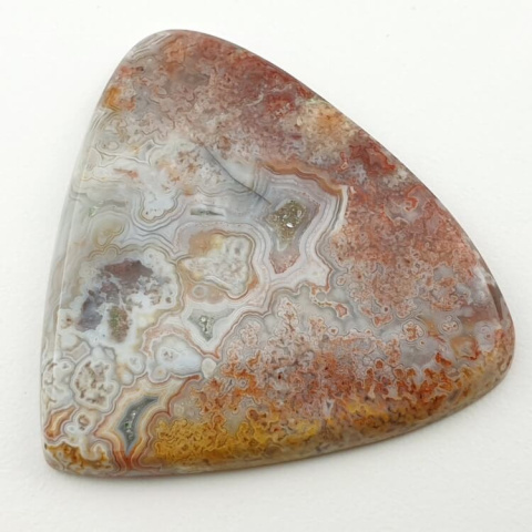 Lace agate cabochon 41x37 mm no. 125 Lace agate cabochon 41x37 mm no. 125