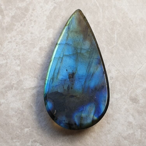 Labradorite cabochon carved 44x23 mm no 33 Labradorite cabochon carved 44x23 mm no 33