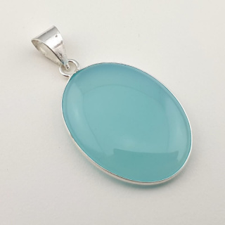Blue onyx pendant 33x25 mm no. 52