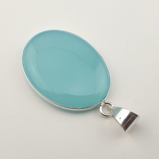 Blue onyx pendant 33x25 mm no. 52