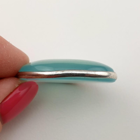 Blue onyx pendant 33x26 mm no 41 Blue onyx pendant 33x26 mm no 41