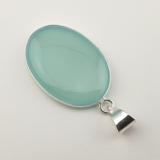 Blue onyx pendant 34x24 mm no. 43