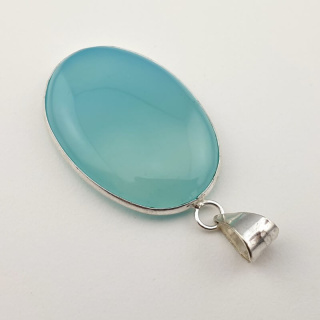 Blue onyx pendant 35x25 mm no. 40