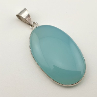 Blue onyx pendant 38x24 mm no. 45